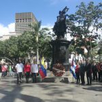 Con ofrenda floral ante el Padre de la Patria se conmemoraron 139 años de la llegada de Martí a Caracas